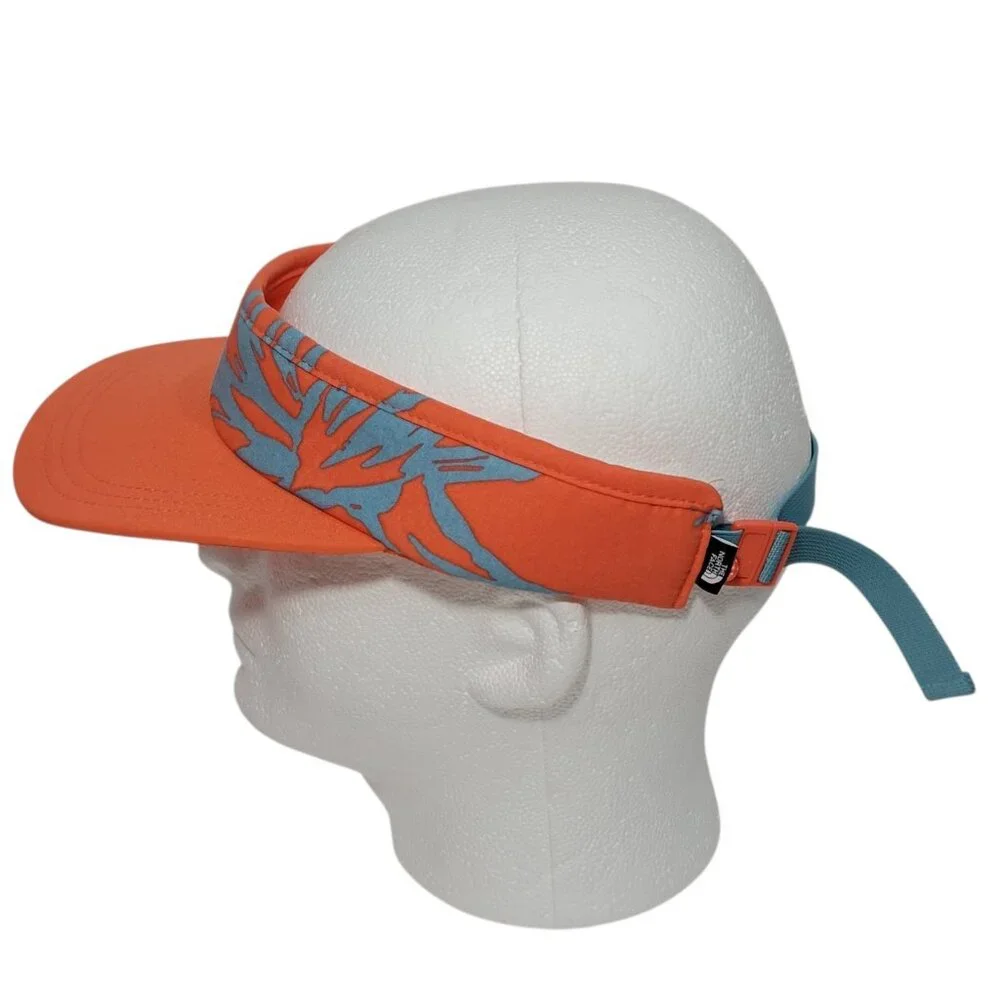 The North Face Sun Visor Orange Tropical Paintbrush Adjustable Golf Running NWOT
